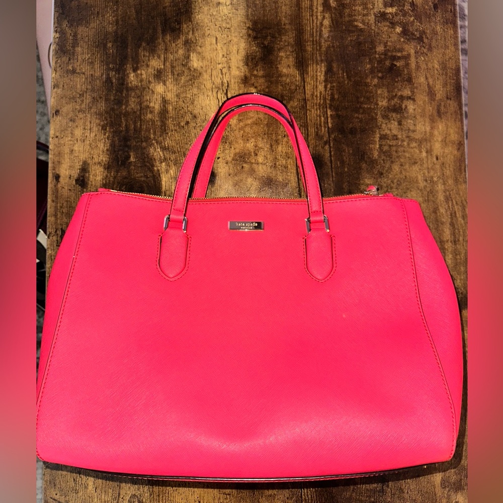 Kate Spade watermelon colored satchel